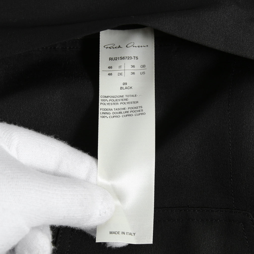 美品 Rick Owens リックオエンス / 21SS PHLEGETHON / LIDO JACKET リドジャケット RU21S6723-ST  / size 46 (BLACK)