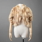 FENDI フェンディ/ 美品 カール・ラガーフェルド期 フォックス ファー ボレロ ノースリーブジャケット / size 40 (BEIGE)