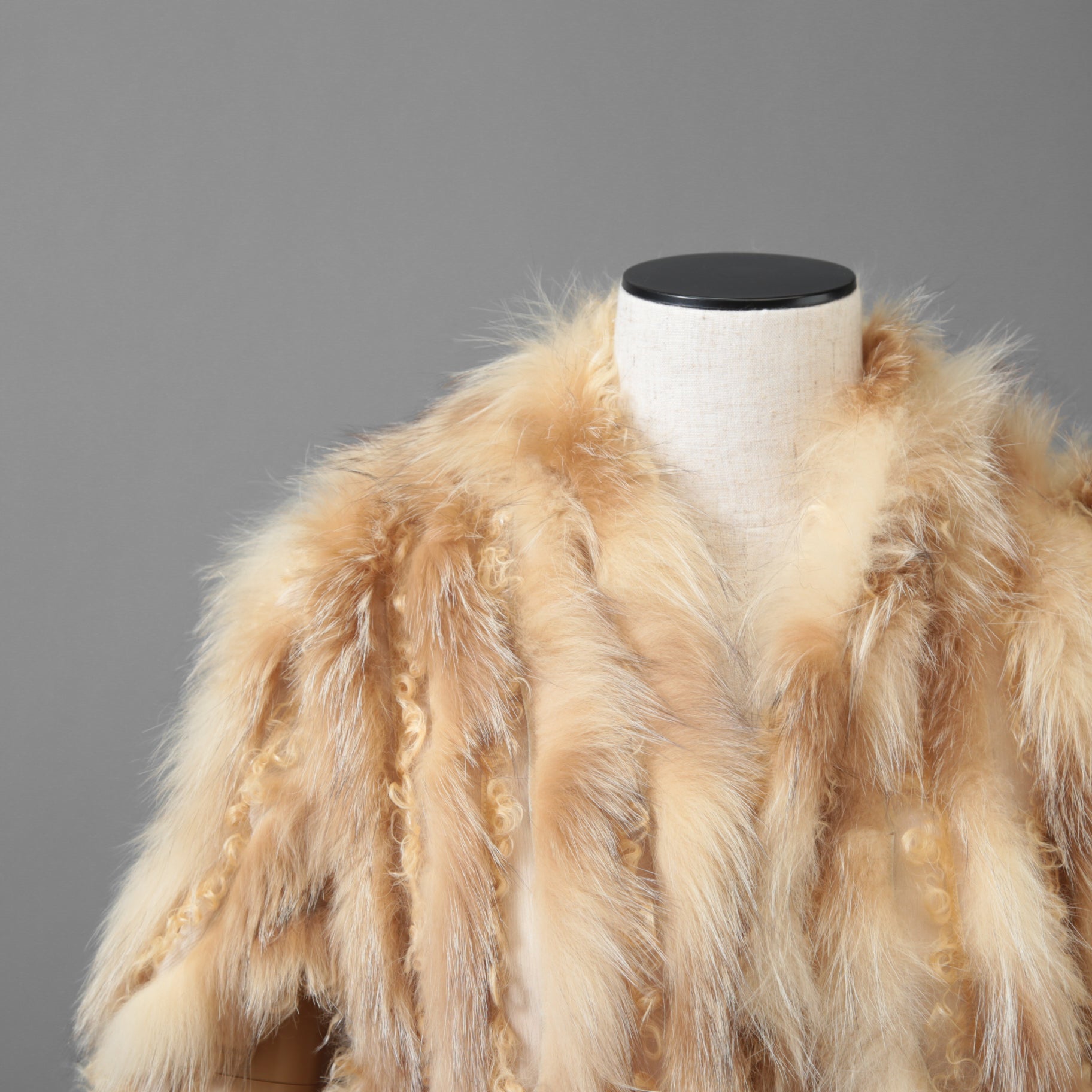 FENDI フェンディ/ 美品 カール・ラガーフェルド期 フォックス ファー ボレロ ノースリーブジャケット / size 40 (BEIGE)