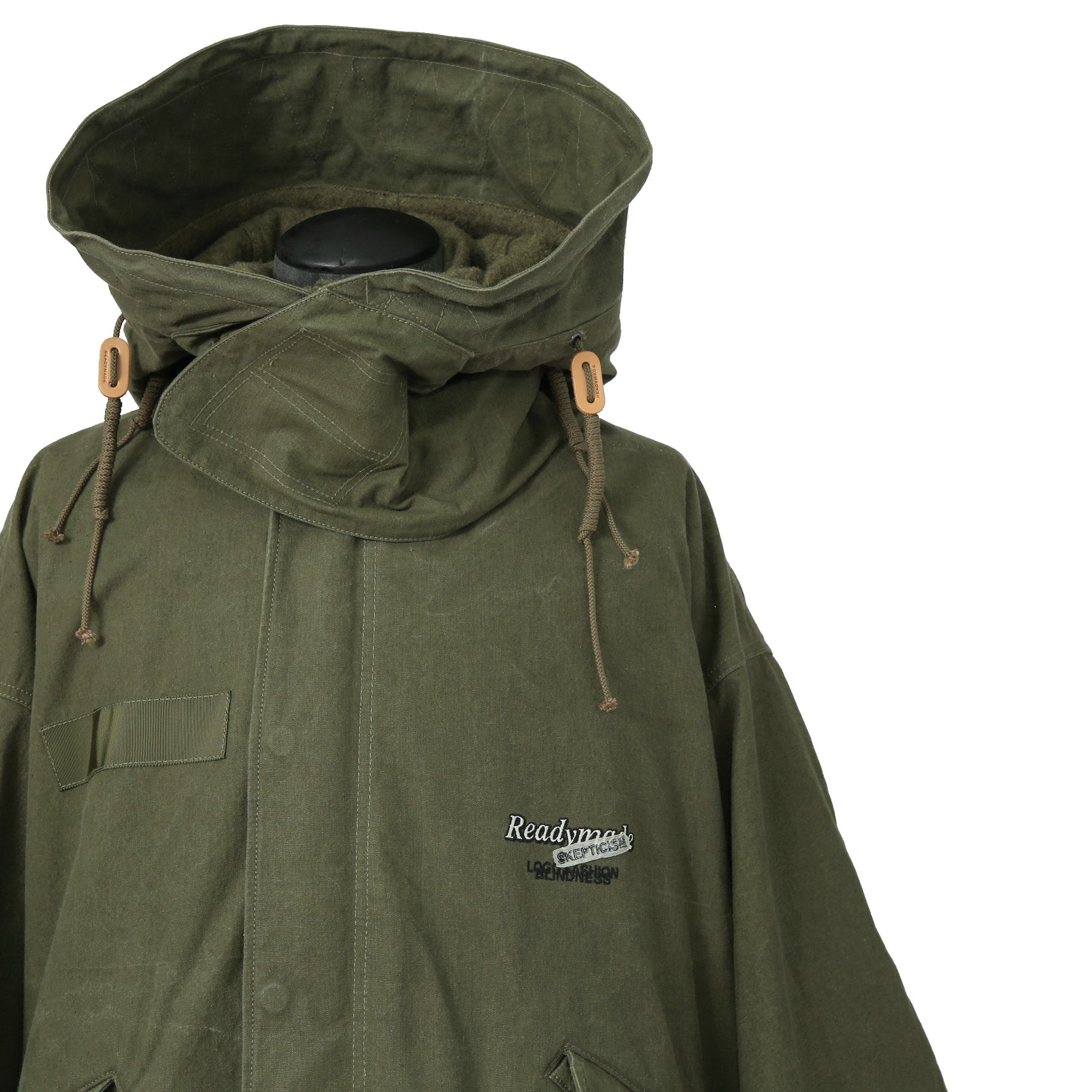 新品 READYMADE レディメイド / FISHTAIL PARKA / READYMADE LOGO ライナー / VINTAGE U.S ARMY TENT / size 2 (KHKAI) ロングコート