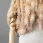 FENDI フェンディ/ 美品 カール・ラガーフェルド期 フォックス ファー ボレロ ノースリーブジャケット / size 40 (BEIGE)