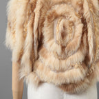FENDI フェンディ/ 美品 カール・ラガーフェルド期 フォックス ファー ボレロ ノースリーブジャケット / size 40 (BEIGE)