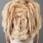 FENDI フェンディ/ 美品 カール・ラガーフェルド期 フォックス ファー ボレロ ノースリーブジャケット / size 40 (BEIGE)