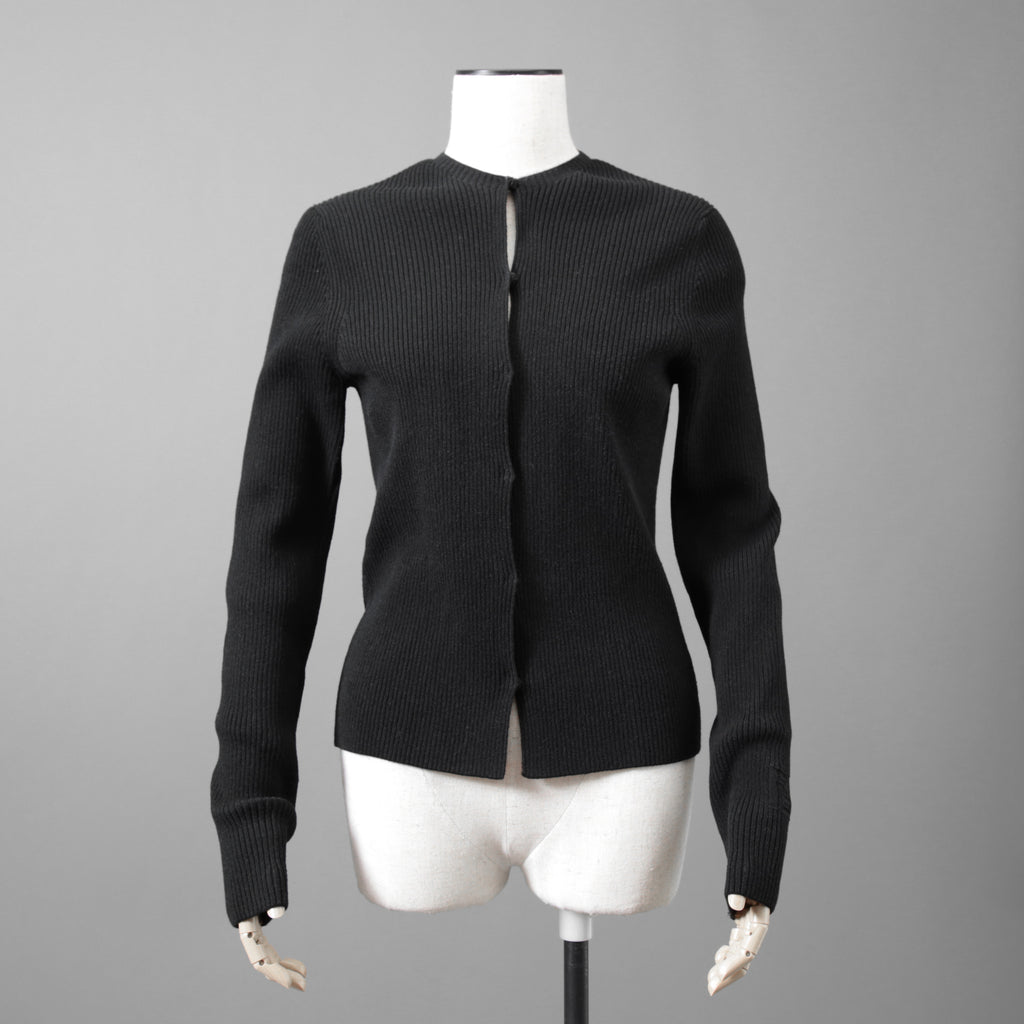 FENDI フェンディ /  2022年製  袖FFロゴ リブニット セーター カーディガン / FZC963 / size42 (BLACK)