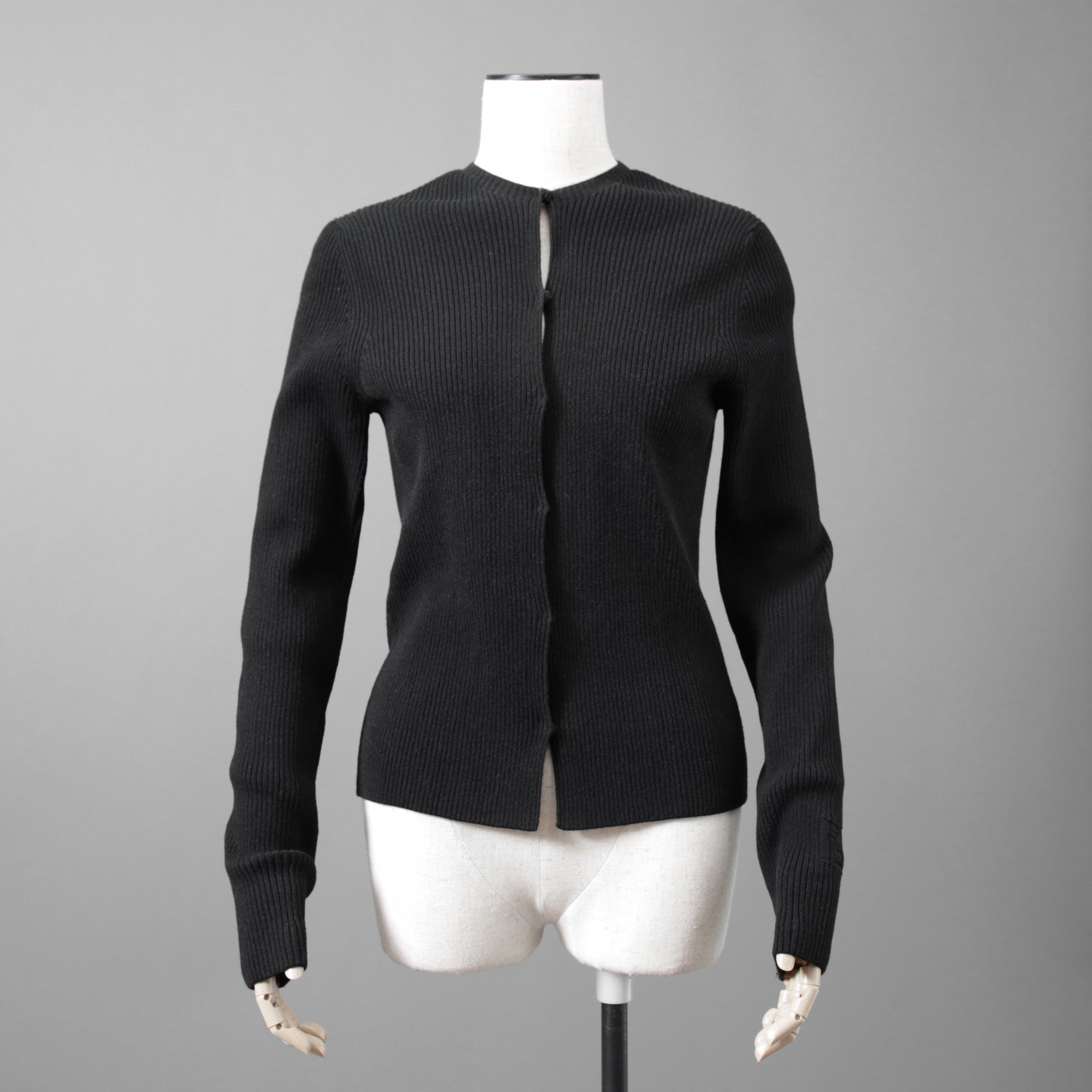 FENDI フェンディ /  2022年製  袖FFロゴ リブニット セーター カーディガン / FZC963 / size42 (BLACK)