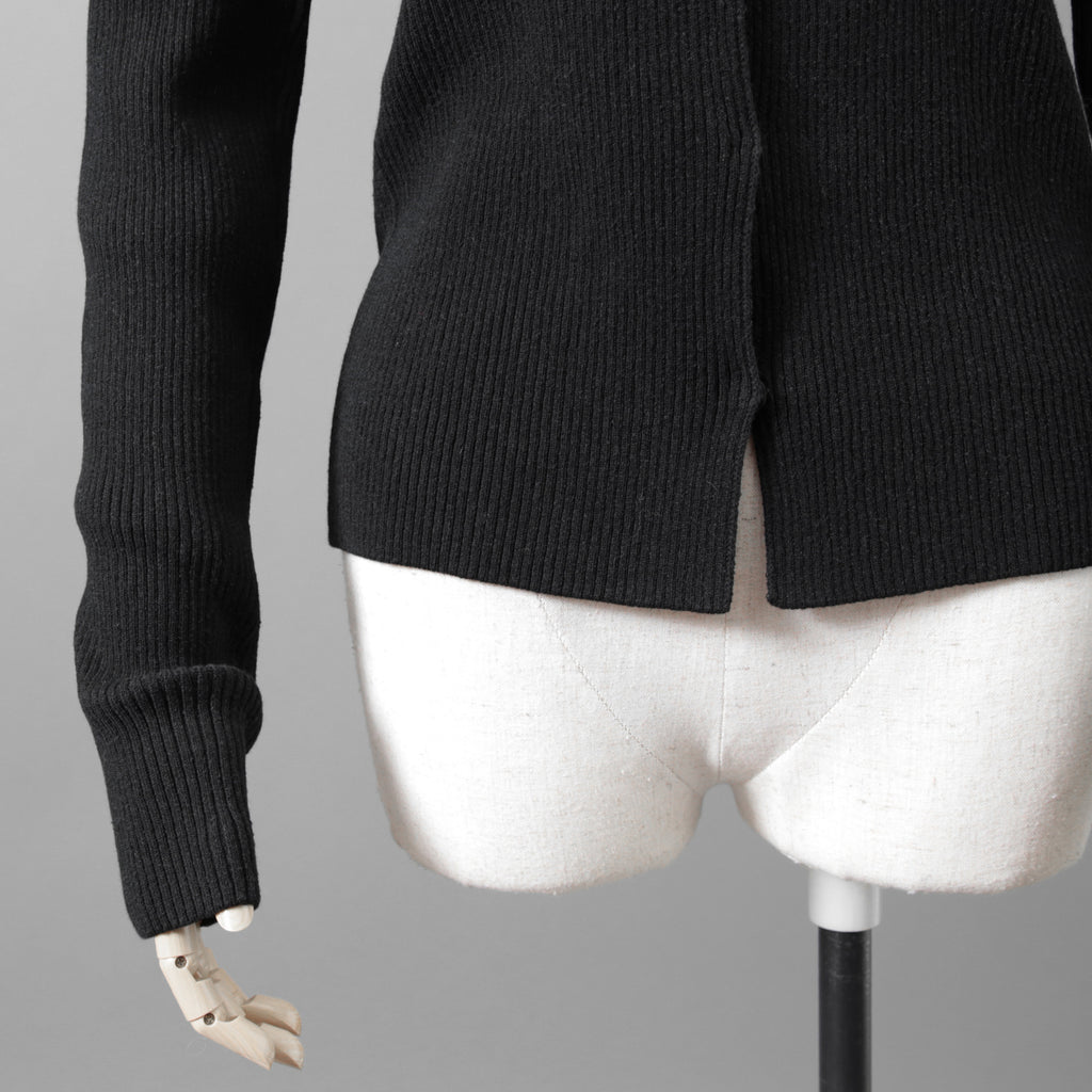 FENDI フェンディ /  2022年製  袖FFロゴ リブニット セーター カーディガン / FZC963 / size42 (BLACK)