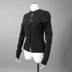 FENDI フェンディ /  2022年製  袖FFロゴ リブニット セーター カーディガン / FZC963 / size42 (BLACK)