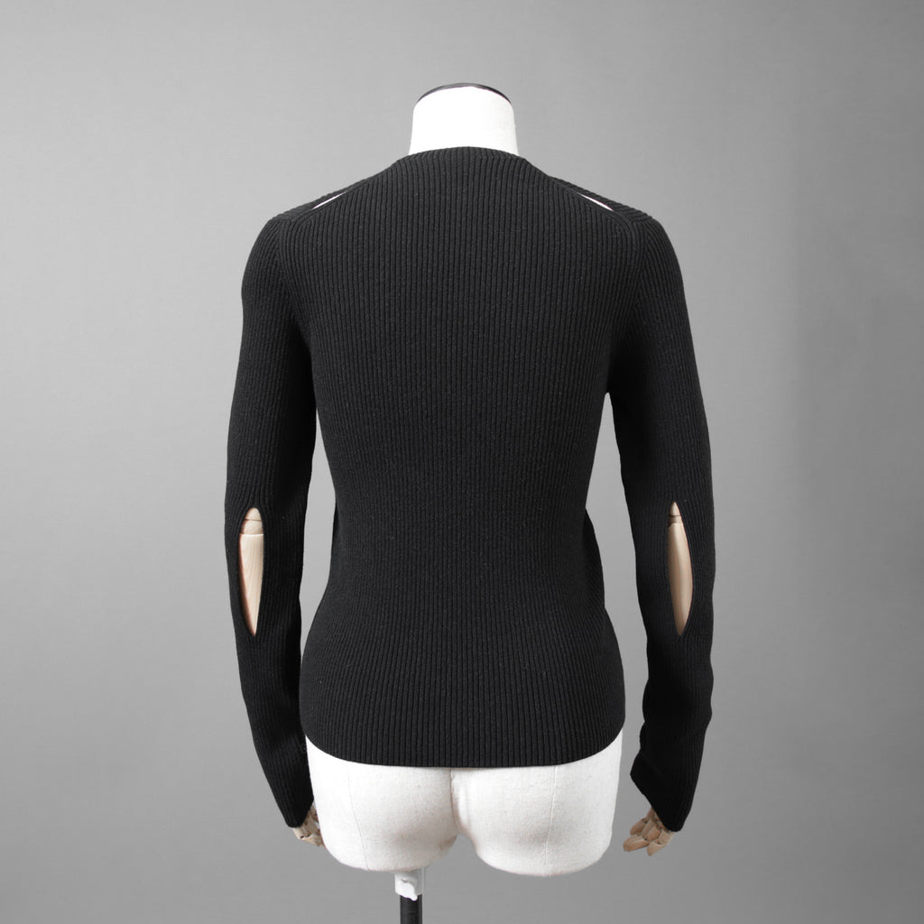 FENDI フェンディ /  2022年製  袖FFロゴ リブニット セーター カーディガン / FZC963 / size42 (BLACK)