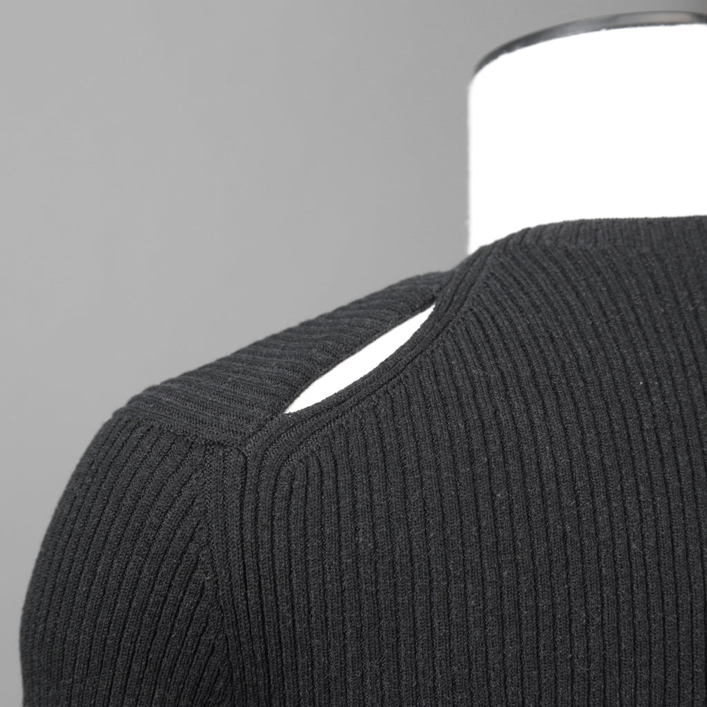 FENDI フェンディ /  2022年製  袖FFロゴ リブニット セーター カーディガン / FZC963 / size42 (BLACK)