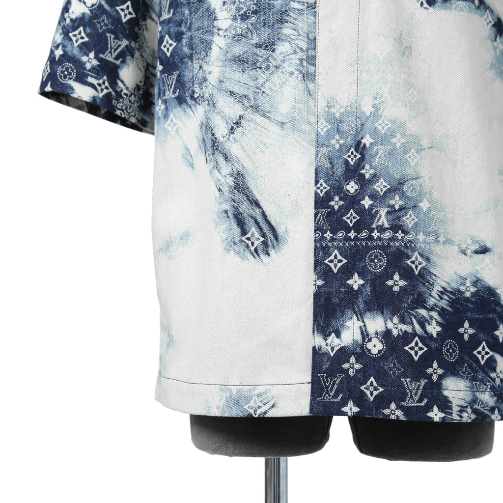 美品 LOUISVUITTON ルイヴィトン / 2022AW モノグラムバンダナ ショートスリーブ デニム シャツ / RM222M NW2 HNS17X / size M