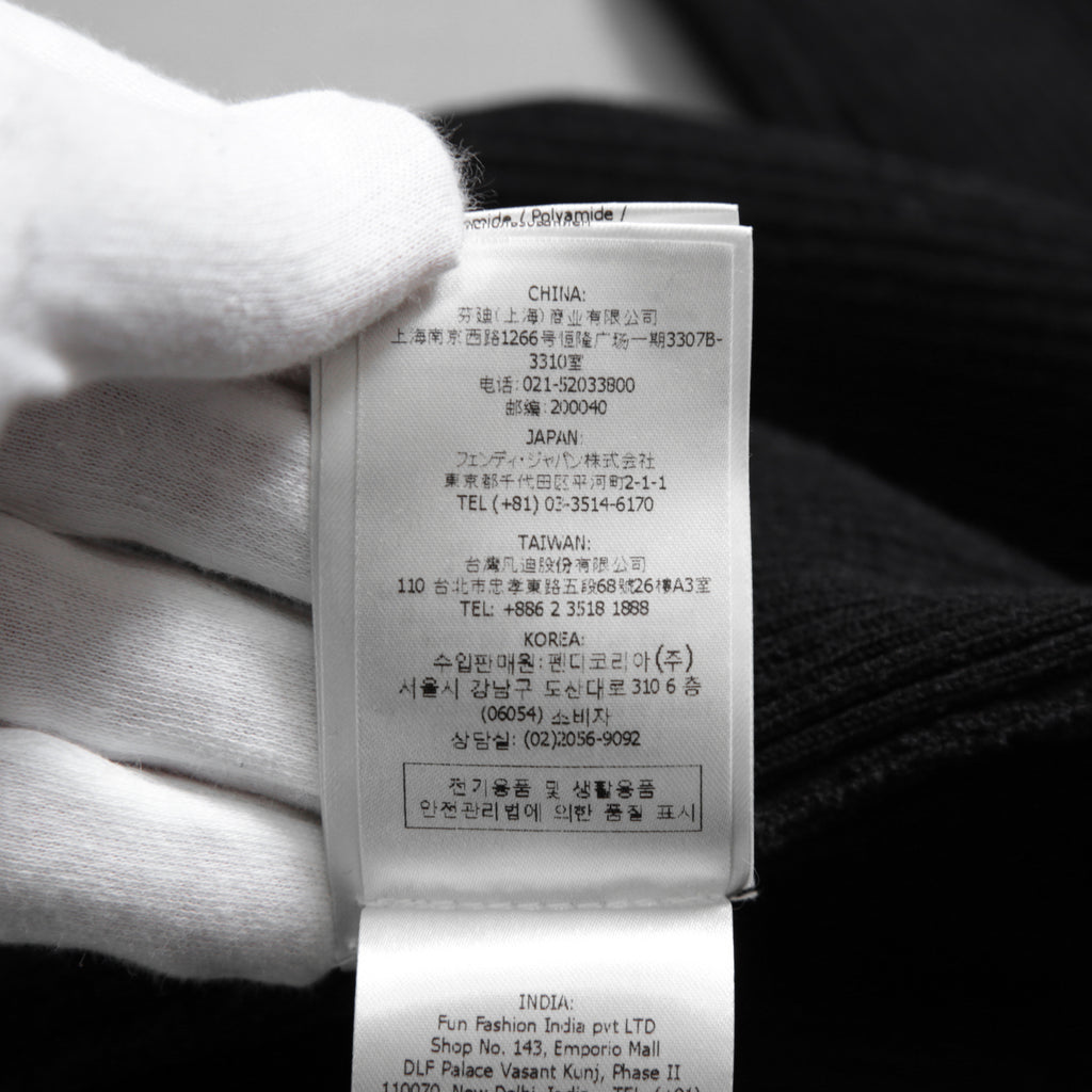 FENDI フェンディ /  2022年製  袖FFロゴ リブニット セーター カーディガン / FZC963 / size42 (BLACK)