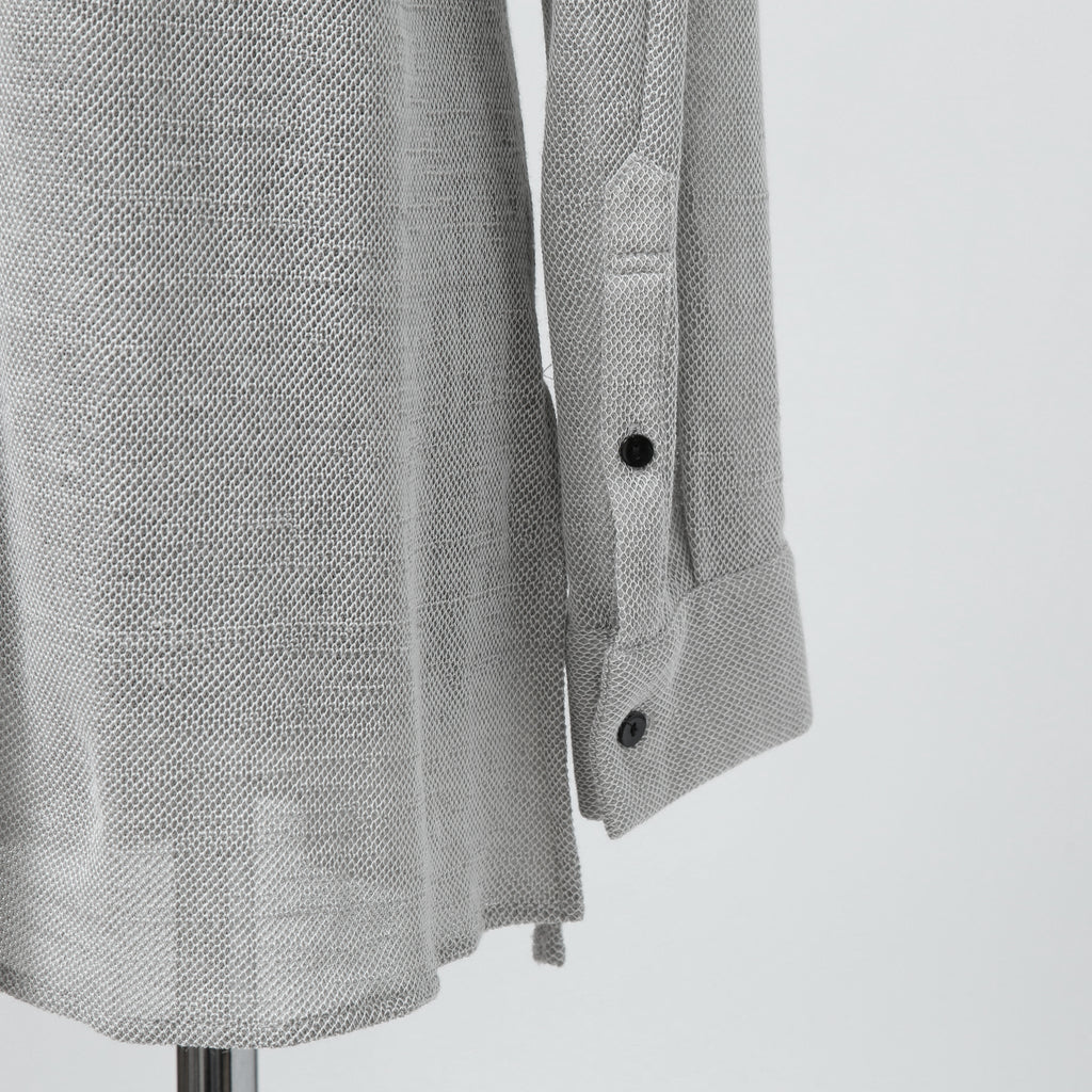 bajra バジュラ / 25SS 156UK02 ラミー混インレー ハーフ丈シャツ / size 3 (L.GRAY)