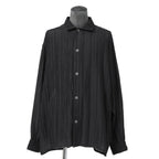 新品 A.F ARTEFACT アーティファクト / シアー 楊柳 / 長袖シャツ / size 2 (BLACK)