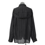新品 A.F ARTEFACT アーティファクト / シアー 楊柳 / 長袖シャツ / size 2 (BLACK)