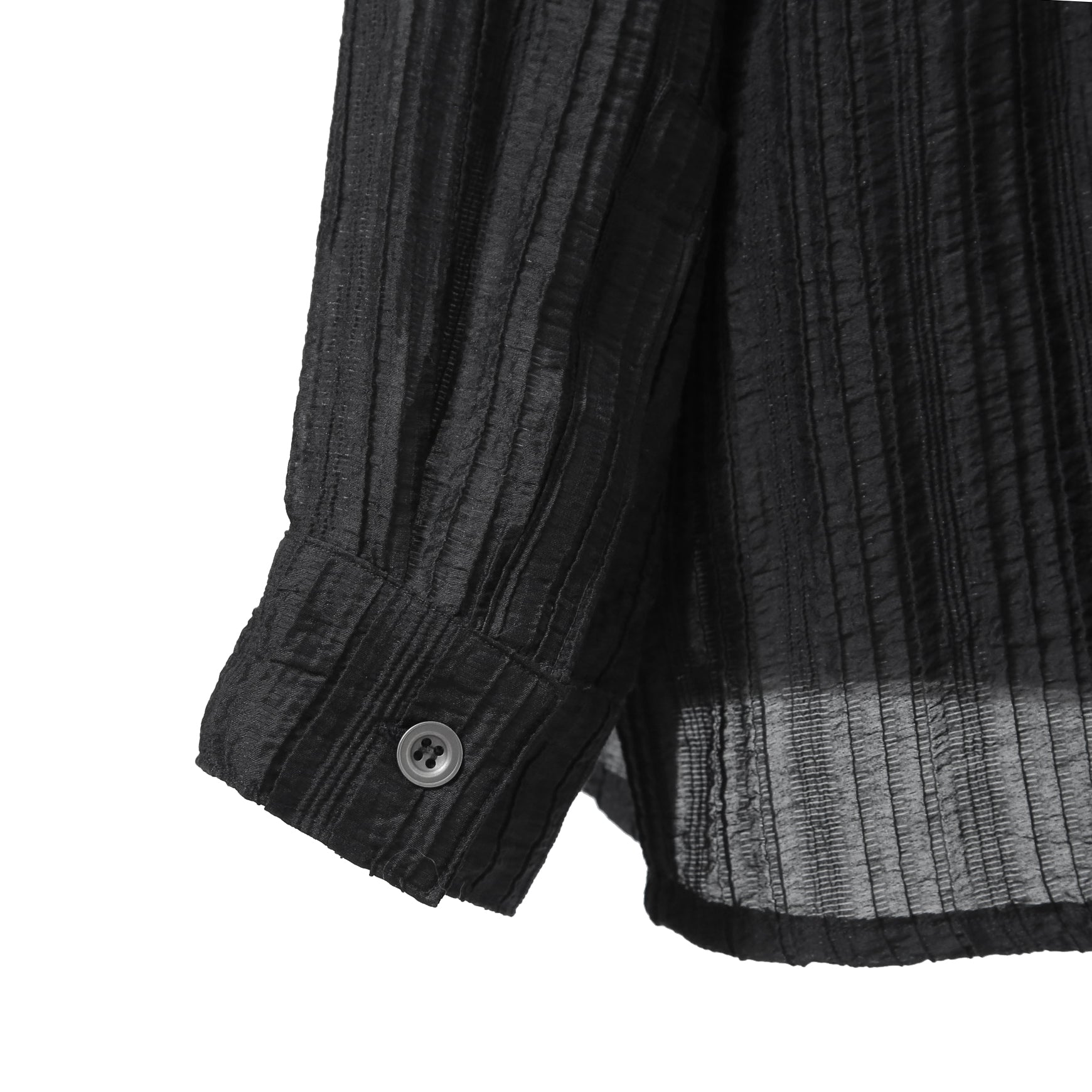 新品 A.F ARTEFACT アーティファクト / シアー 楊柳 / 長袖シャツ / size 2 (BLACK)