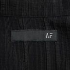 新品 A.F ARTEFACT アーティファクト / シアー 楊柳 / 長袖シャツ / size 2 (BLACK)