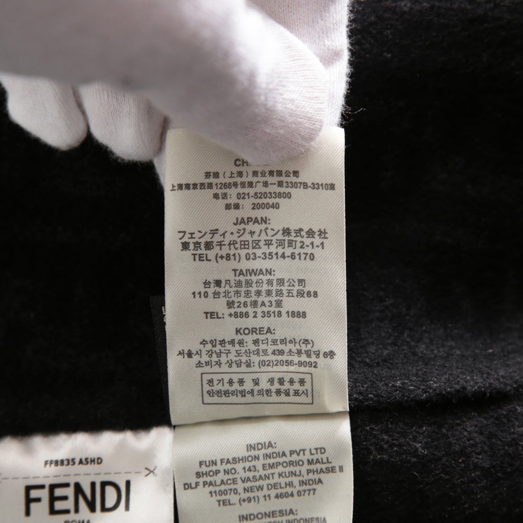 FENDIフェンディ / 19AW 美品 裏地FFロゴ ズッカ柄 マフラー付き ロングコート / FF8835 A5HD / size40 (BLACK)