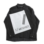 新品 A.F ARTEFACT アーティファクト / シアー 楊柳 / 長袖シャツ / size 2 (BLACK)