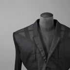希少 RICK OWENS リックオウエンス / 24SS LIDO / Cobra Micro Tatlin Cropped Blazer / RR01D3754-UMRNC / セミシアー 素材 ジャケット / size 48 (BLACK)