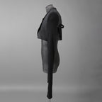 希少 RICK OWENS リックオウエンス / 24SS LIDO / Cobra Micro Tatlin Cropped Blazer / RR01D3754-UMRNC / セミシアー 素材 ジャケット / size 48 (BLACK)