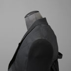 希少 RICK OWENS リックオウエンス / 24SS LIDO / Cobra Micro Tatlin Cropped Blazer / RR01D3754-UMRNC / セミシアー 素材 ジャケット / size 48 (BLACK)