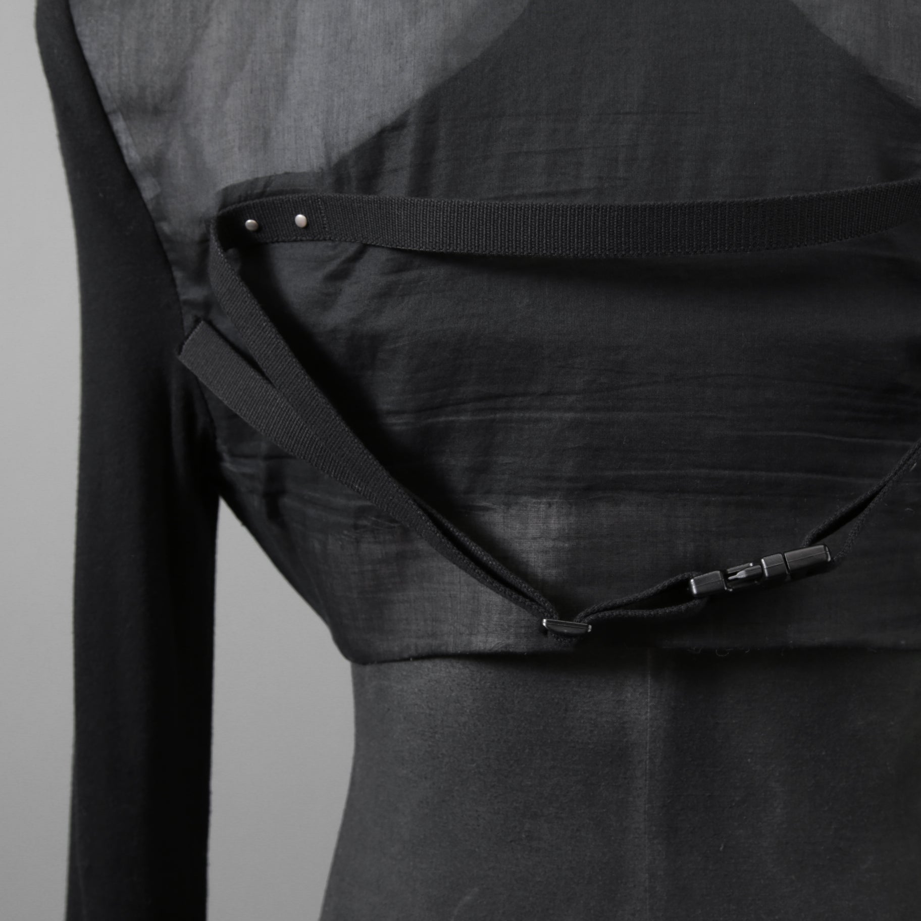 希少 RICK OWENS リックオウエンス / 24SS LIDO / Cobra Micro Tatlin Cropped Blazer / RR01D3754-UMRNC / セミシアー 素材 ジャケット / size 48 (BLACK)