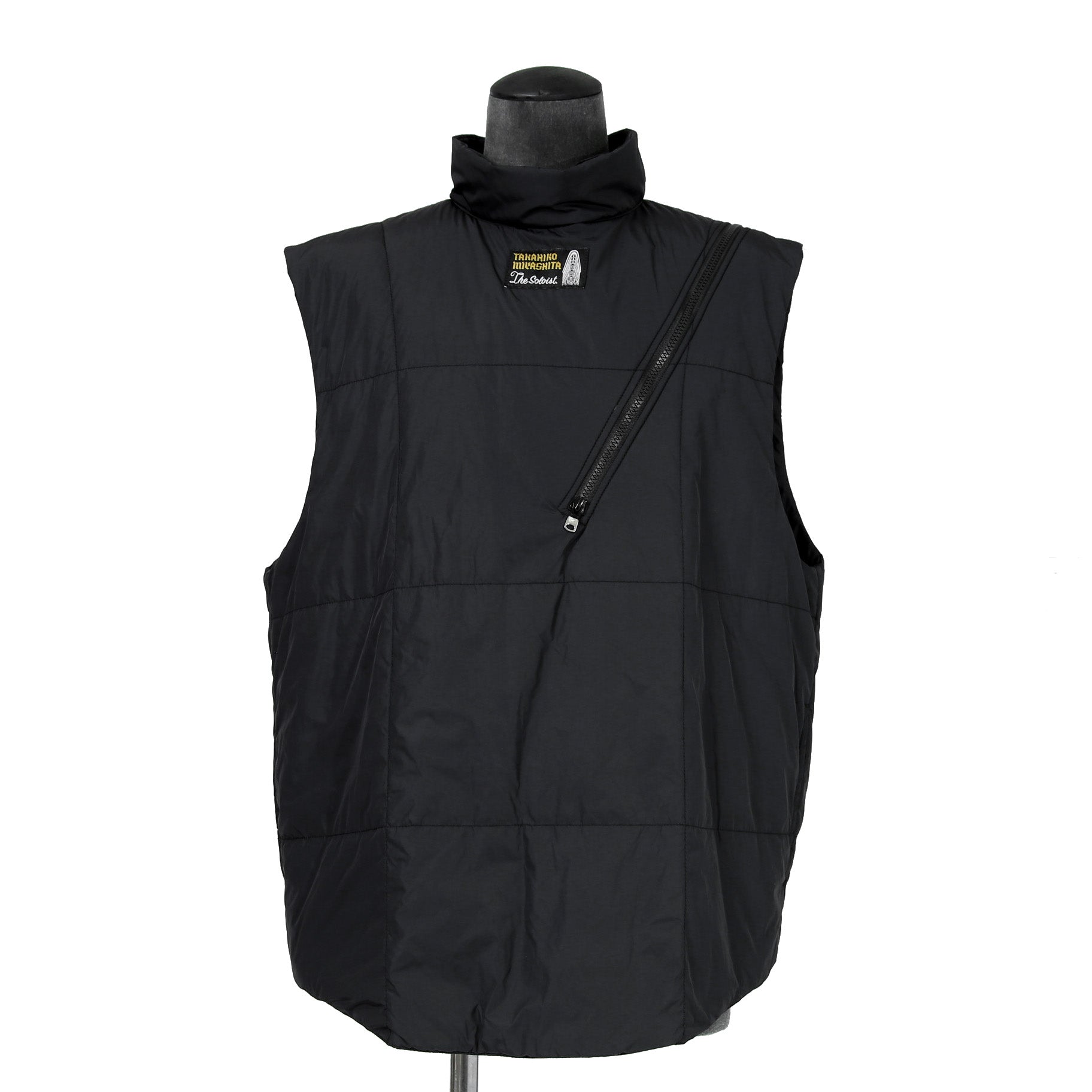 TAKAHIROMIYASHITA TheSoloist. ソロイスト / 2022AW double zip reverse puffy ナイロンベスト / sj.0007AW22 / size.50 (BLACK)