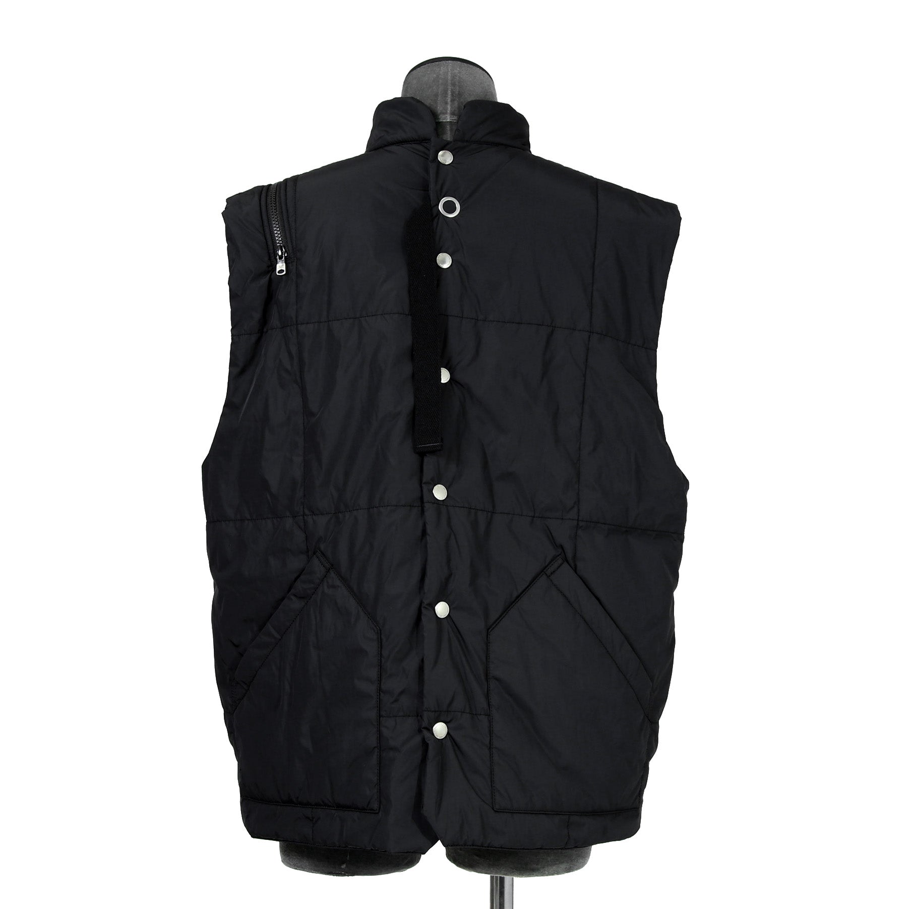 TAKAHIROMIYASHITA TheSoloist. ソロイスト / 2022AW double zip reverse puffy ナイロンベスト / sj.0007AW22 / size.50 (BLACK)