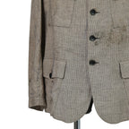 Peng Tai ペンタイ / 24SS 美品 Linen Hand Dyed Hunting Jacket / size 46 (Worm Wood)