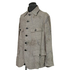 Peng Tai ペンタイ / 24SS 美品 Linen Hand Dyed Hunting Jacket / size 46 (Worm Wood)