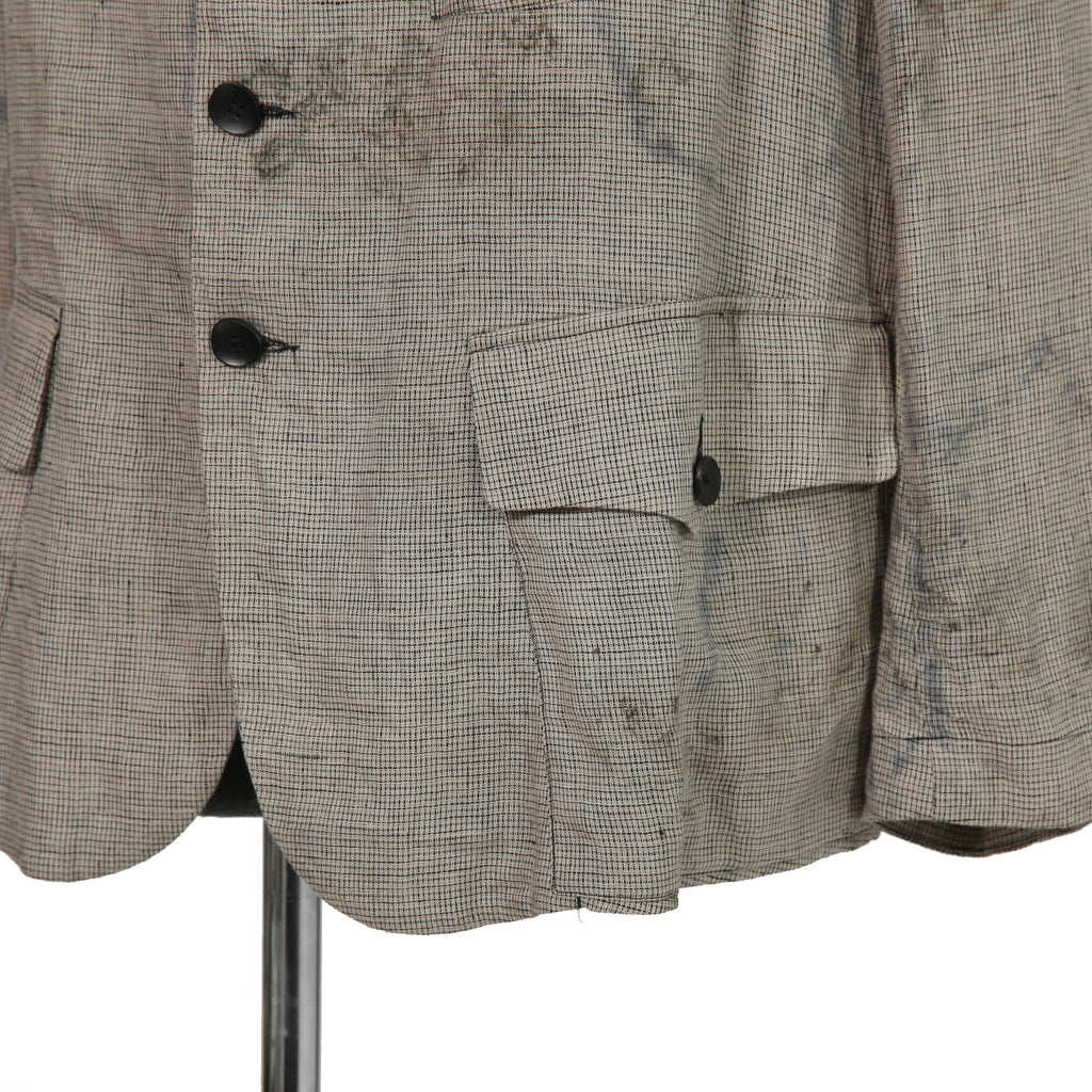 Peng Tai ペンタイ / 24SS 美品 Linen Hand Dyed Hunting Jacket / size 46 (Worm Wood)