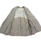 Peng Tai ペンタイ / 24SS 美品 Linen Hand Dyed Hunting Jacket / size 46 (Worm Wood)