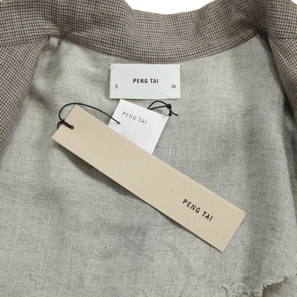 Peng Tai ペンタイ / 24SS 美品 Linen Hand Dyed Hunting Jacket / size 46 (Worm Wood)