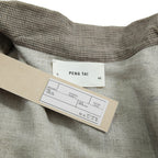 Peng Tai ペンタイ / 24SS 美品 Linen Hand Dyed Hunting Jacket / size 46 (Worm Wood)