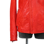 CAROL CHRISTIAN POELL キャロルクリスチャンポエル / 美品2016 KANGAROO O.D / HIGH NECK LEATHER JACKET / size 46 (RED)