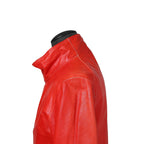 CAROL CHRISTIAN POELL キャロルクリスチャンポエル / 美品2016 KANGAROO O.D / HIGH NECK LEATHER JACKET / size 46 (RED)