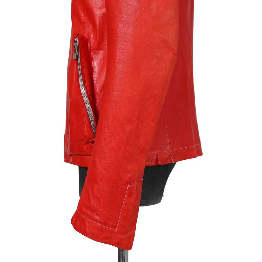 CAROL CHRISTIAN POELL キャロルクリスチャンポエル / 美品2016 KANGAROO O.D / HIGH NECK LEATHER JACKET / size 46 (RED)