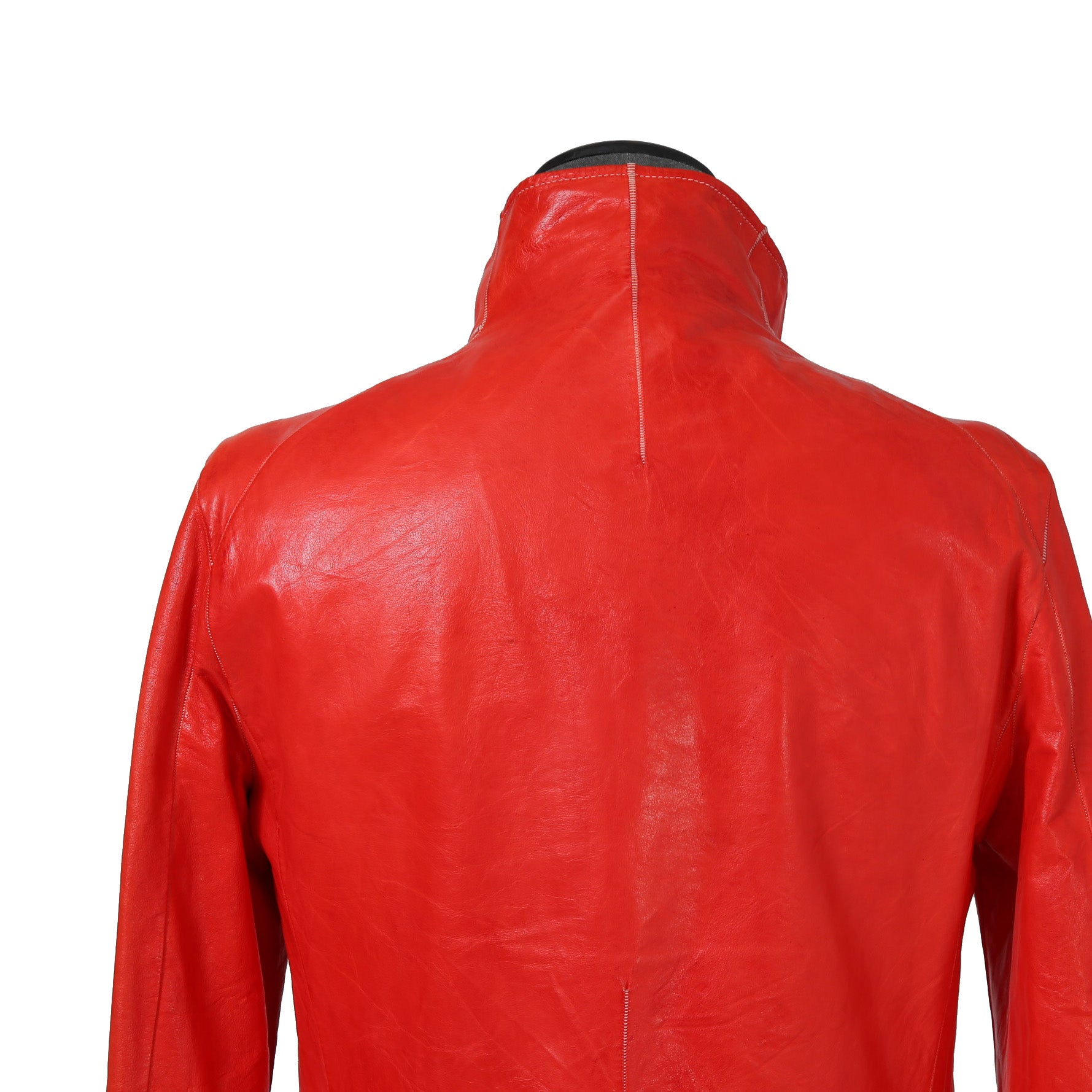 CAROL CHRISTIAN POELL キャロルクリスチャンポエル / 美品2016 KANGAROO O.D / HIGH NECK LEATHER JACKET / size 46 (RED)