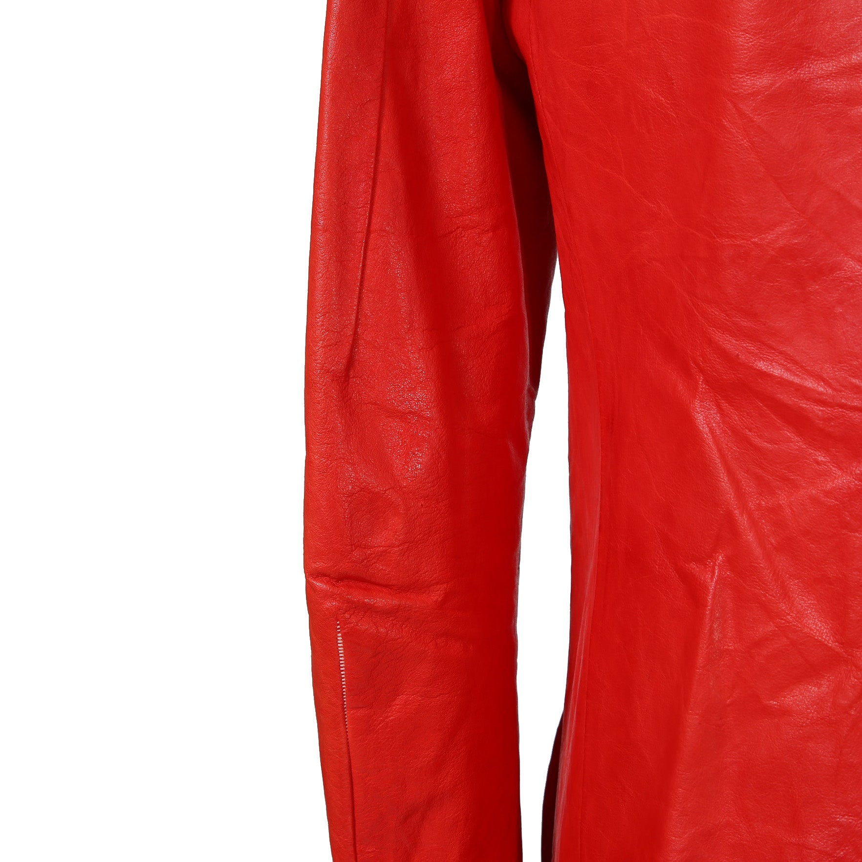 CAROL CHRISTIAN POELL キャロルクリスチャンポエル / 美品2016 KANGAROO O.D / HIGH NECK LEATHER JACKET / size 46 (RED)