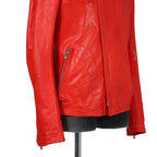 CAROL CHRISTIAN POELL キャロルクリスチャンポエル / 美品2016 KANGAROO O.D / HIGH NECK LEATHER JACKET / size 46 (RED)