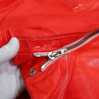 CAROL CHRISTIAN POELL キャロルクリスチャンポエル / 美品2016 KANGAROO O.D / HIGH NECK LEATHER JACKET / size 46 (RED)