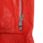 CAROL CHRISTIAN POELL キャロルクリスチャンポエル / 美品2016 KANGAROO O.D / HIGH NECK LEATHER JACKET / size 46 (RED)