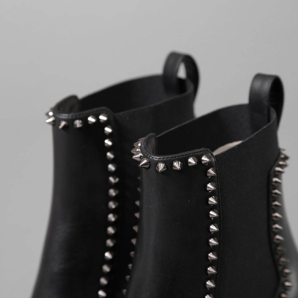 Christian Louboutin クリスチャンルブタン / Out Line Spike Lug アウトライン スパイク ブーツ / スタッズ サイドゴアブーツ / size 35.5 (22.5cm) BLACK レディース シューズ