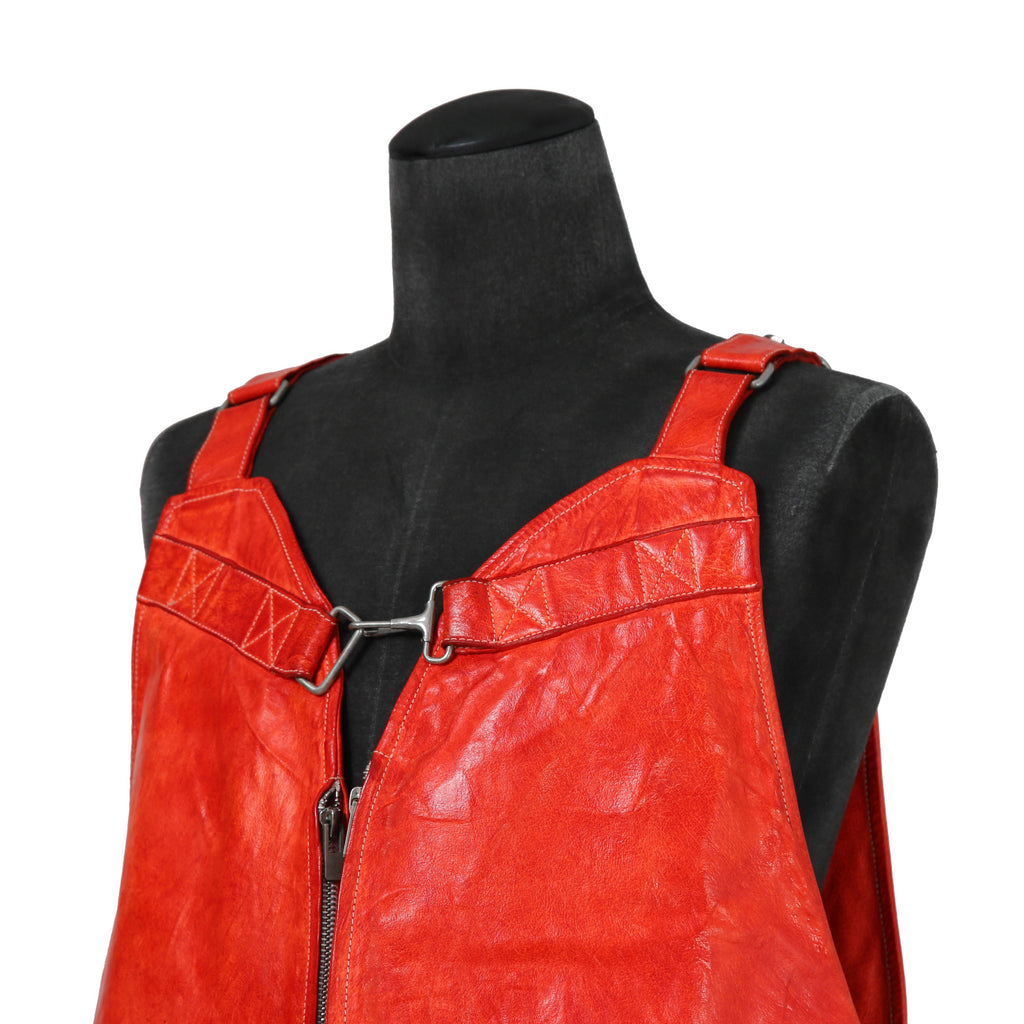 CAROL CHRISTIAN POELL キャロルクリスチャンポエル / 2017 美品 KANGAROO O.D / LEATHER VEST BAG / size 46 (RED)