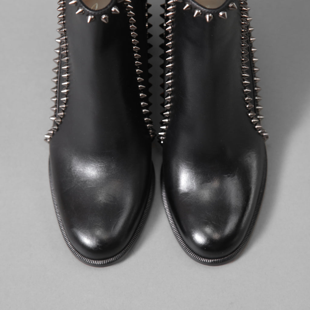 Christian Louboutin クリスチャンルブタン / Out Line Spike Lug アウトライン スパイク ブーツ / スタッズ サイドゴアブーツ / size 35.5 (22.5cm) BLACK レディース シューズ