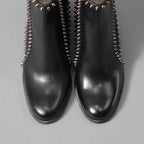 Christian Louboutin クリスチャンルブタン / Out Line Spike Lug アウトライン スパイク ブーツ / スタッズ サイドゴアブーツ / size 35.5 (22.5cm) BLACK レディース シューズ