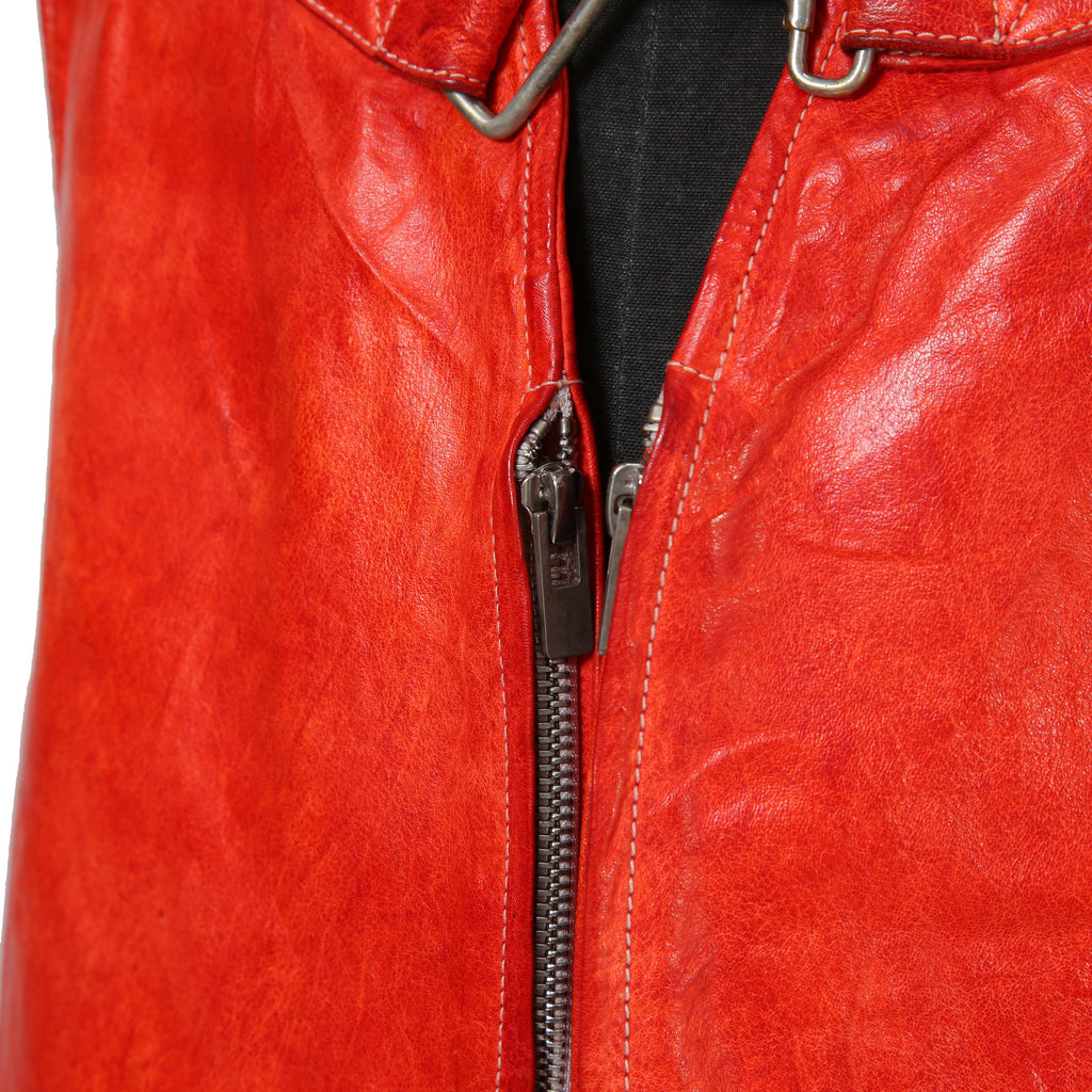 CAROL CHRISTIAN POELL キャロルクリスチャンポエル / 2017 美品 KANGAROO O.D / LEATHER VEST BAG / size 46 (RED)