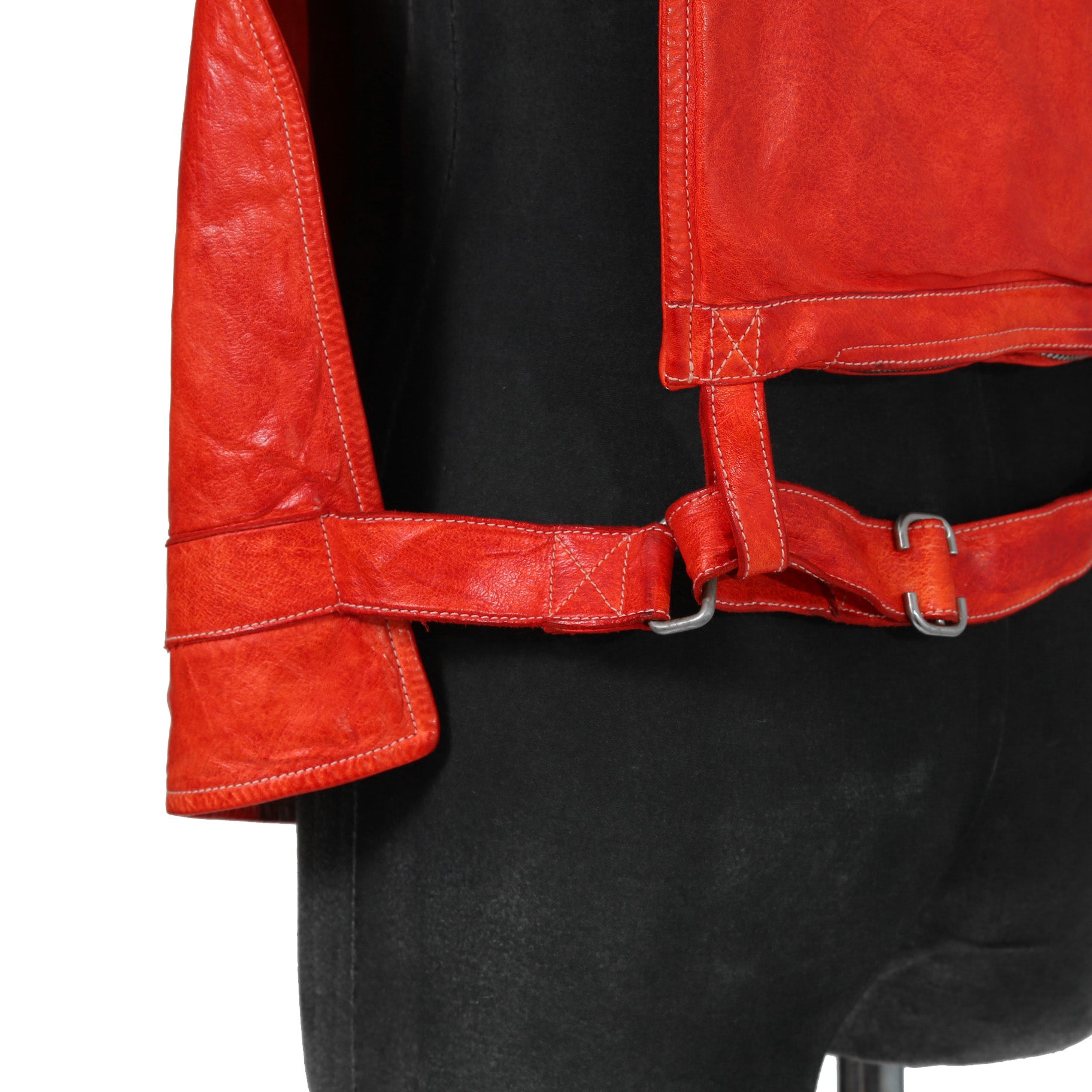 CAROL CHRISTIAN POELL キャロルクリスチャンポエル / 2017 美品 KANGAROO O.D / LEATHER VEST BAG / size 46 (RED)