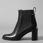 Christian Louboutin クリスチャンルブタン / Out Line Spike Lug アウトライン スパイク ブーツ / スタッズ サイドゴアブーツ / size 35.5 (22.5cm) BLACK レディース シューズ