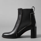 Christian Louboutin クリスチャンルブタン / Out Line Spike Lug アウトライン スパイク ブーツ / スタッズ サイドゴアブーツ / size 35.5 (22.5cm) BLACK レディース シューズ